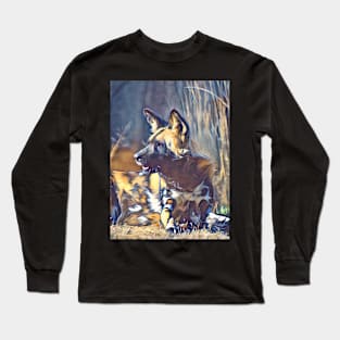 African Painted Dog Long Sleeve T-Shirt